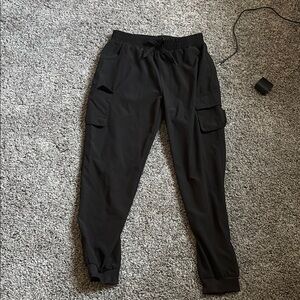Ci Sono Black Cargo Pants with Elastic Waistband